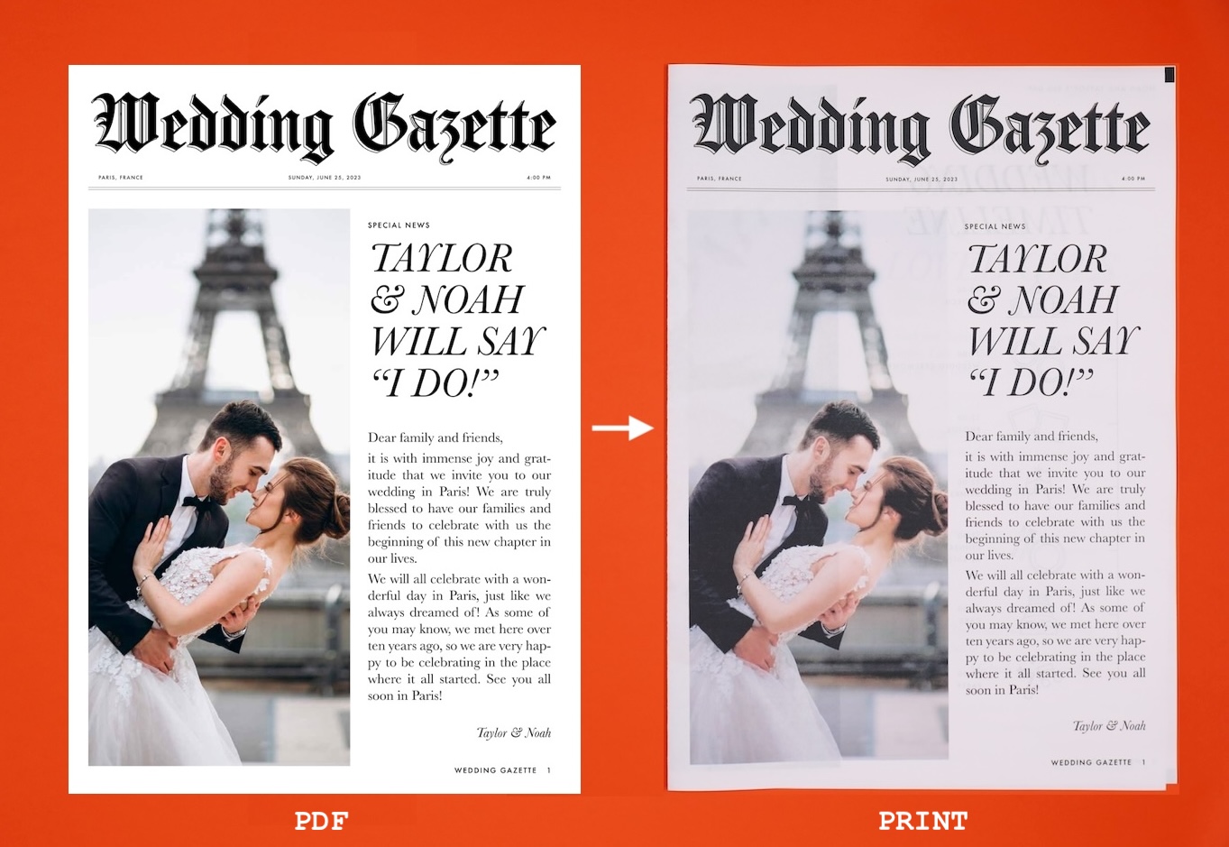 pdf and printed newspapers