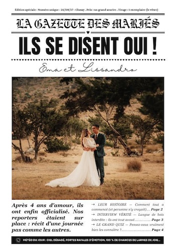 Newspaper template - Wedding
