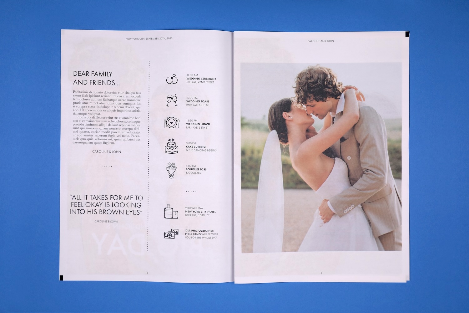 wedding newspaper template