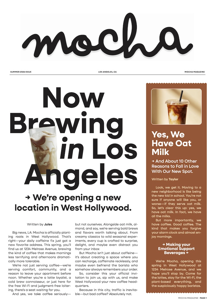 Newspaper template