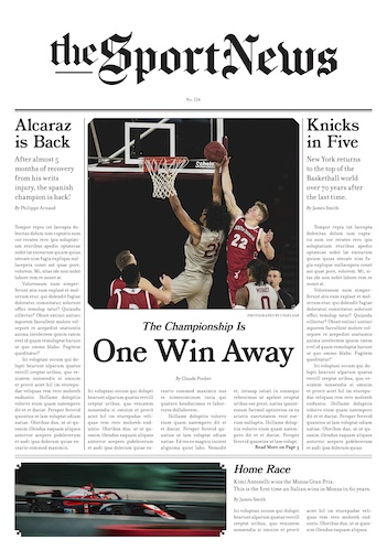 Newspaper template