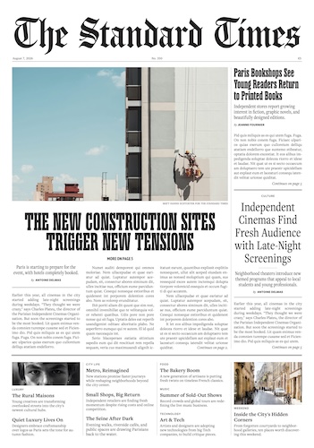 Newspaper template - Standard Times